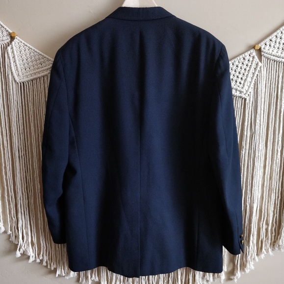 BROOKS BROTHERS Navy Blue 3 Button Blazer Jacket - Picture 5 of 8